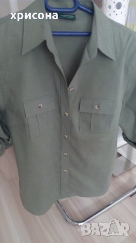 Дамска риза в пастелно зелено, снимка 1 - Ризи - 25479262