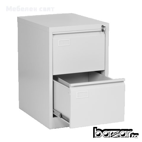 Метален шкаф за документи кардекс с две чекмеджета 72/46/72см, снимка 1 - Гардероби - 16371351