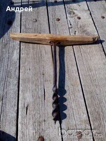 Старинен свредел,свърдел, снимка 2 - Антикварни и старинни предмети - 16615368