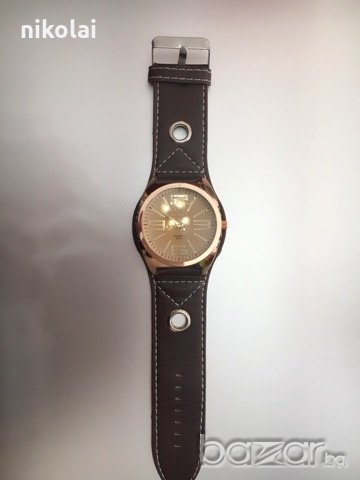 Стилен Ръчен часовник Унисекс черен, кафяв и бял, снимка 5 - Други - 21164381
