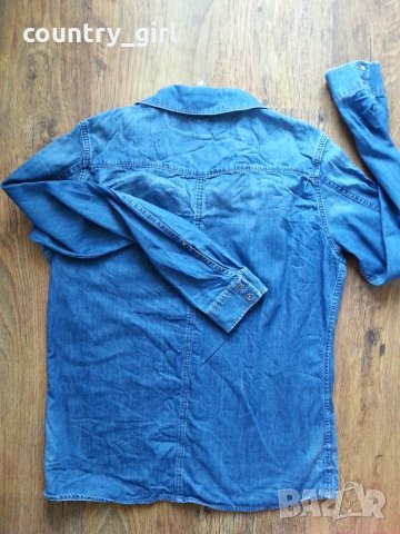g-star tailor straight shirt women - страхотна дамска дънкена риза, снимка 11 - Ризи - 23588074