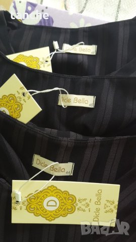 Нови Рокли в сиво и черно райе - М, L,  XL, снимка 7 - Рокли - 24435888