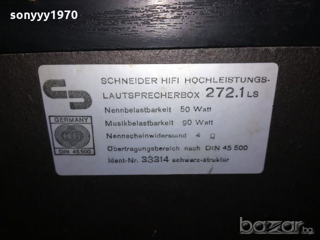 schneider hifi 2x90w-2бр тонколони-внос швеицария, снимка 14 - Тонколони - 21196158