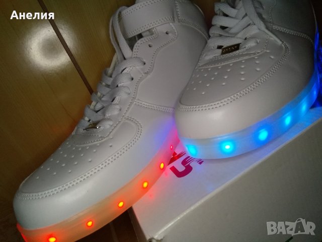 НОВИ Дамски светещи маратонки с лед светлини в подметката, снимка 6 - Маратонки - 24337724