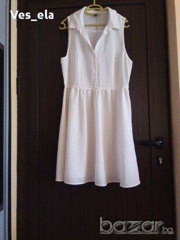 рокля цвят мръсно бяло Л-ХЛ размер- 10 лв, снимка 1 - Рокли - 18152242