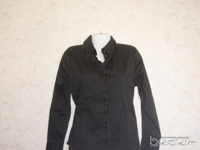 H&M, черна дамска риза в рае, М , снимка 4 - Ризи - 18369026