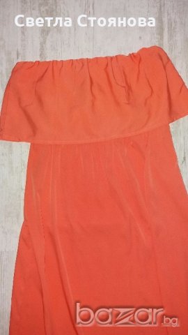 Дълга рокля М Л оранж прекрасна , снимка 2 - Рокли - 18967222