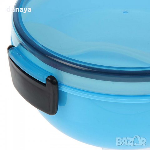 Детска кутия за обяд с две отделения и лъжичка LUNCH BOX кръгла, снимка 5 - Кутии за храна - 26160134