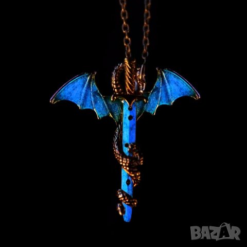 🐉 Едноглав Дракон медальон от Game of Thrones/ House of the Dragon - Таргериен герб, снимка 6 - Колекции - 20925831