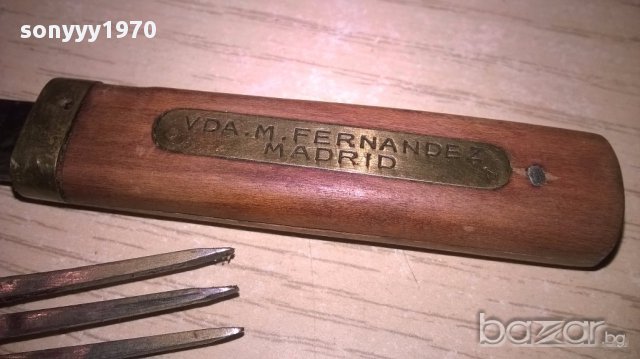 Vda.m.fernandez-madrid-ретро колекция-нож/вилица-от швеицария, снимка 9 - Антикварни и старинни предмети - 17222884