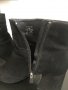 маркови кожени ботуши ZARA Trafaluc Black Suede Boots, снимка 6