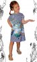 Рокля Папагали - 104,110,116 см./11532/, снимка 1 - Детски рокли и поли - 21632388