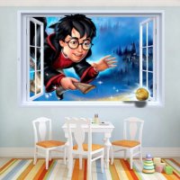 Хари Потър Harry Potter Анимация стикер за стена лепенка самозалепващ, снимка 1 - Други - 24430227