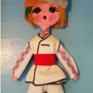 Ръчно изработена кукла от дърво., снимка 1 - Антикварни и старинни предмети - 16106305