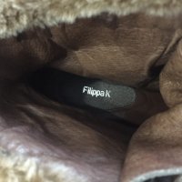 Дизайнерски кожени ботуши Filippa K Lauren Fur Bootie, снимка 7 - Дамски ботуши - 23799816