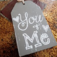 Дървена табелка за окачване " Ти и аз " , снимка 2 - Декорация за дома - 24950278