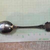 Лъжичка с герб стара малка сребърна - 10,9 гр., снимка 3 - Други ценни предмети - 21015051