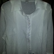Дамска блуза бяла с дантела, снимка 6 - Блузи с дълъг ръкав и пуловери - 13732623