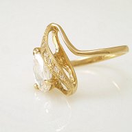 златен пръстен с циркон КАПКА 3.27 грама, снимка 5 - Пръстени - 18001737