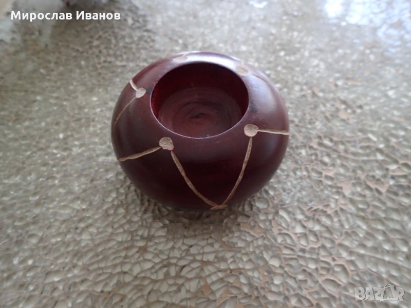 дървен свещник от Тайланд , снимка 1