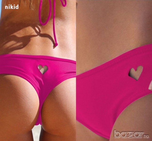 бикини бански сърце в циклама бельо татос, снимка 1