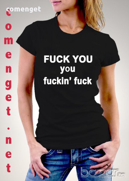 Ново! FUCK YOU SWAG дизайнерска дамска тениска! Бъди различна, поръчай модел с твоя снимка!, снимка 1