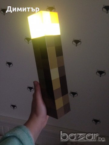 Майнкрафт факла лампа ,Minecraft играчка Маинкрафт светеща факла, снимка 6 - Други - 20709461