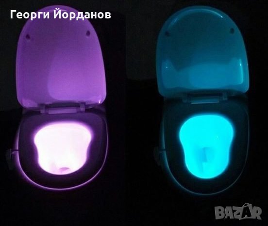 Нощна лед светлина за тоалетна чиния, снимка 2 - Настолни лампи - 18345863