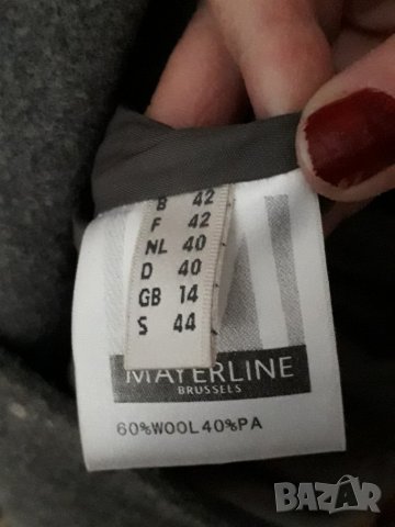 Дамски жакет сив вълна, снимка 4 - Сака - 24592792