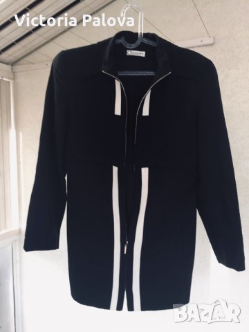 Ефектно тъмно-синьо сако-яке,лен и вискоза, снимка 5 - Якета - 23039966