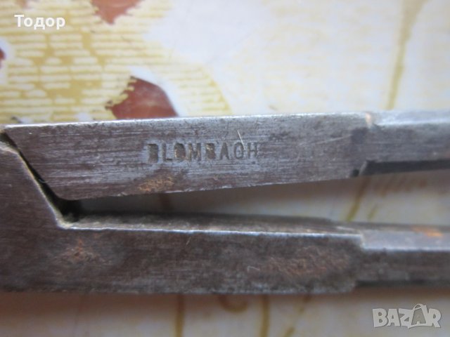 Уникален железен  занаятчийски пергел маркиран 19 век, снимка 2 - Други инструменти - 25591810