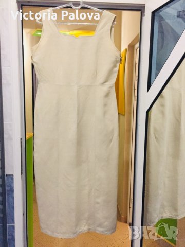 Супер рокля коприна(53%) и лен(47%), снимка 2 - Рокли - 25479897