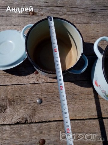 Емайлирана тенджера,тенджери, снимка 5 - Антикварни и старинни предмети - 19566918