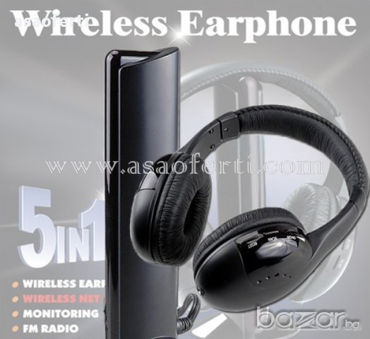 Безжични Слушалки 5 в 1 HI-FI, снимка 3 - Слушалки и портативни колонки - 16055872