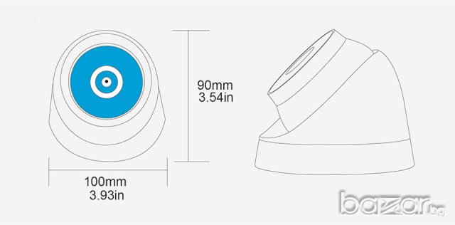 720р 1Mpx 3.6mm Onvif Ir-Cut P2P 3 Array Охранителна LAN IP Камера Наблюдение от Смартфон и Компютър, снимка 3 - IP камери - 18997972