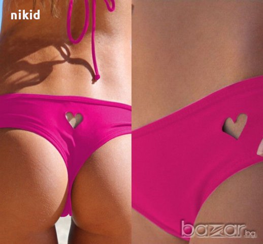 бикини бански сърце в циклама бельо татос