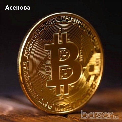 Bitcoin монета - позлатена колекционерска Биткойн, снимка 2 - Нумизматика и бонистика - 21220776