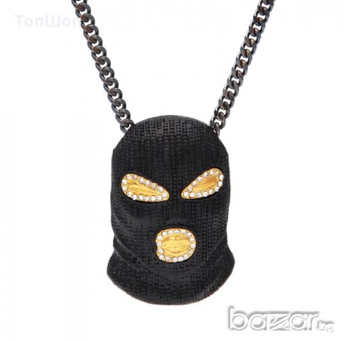 Хип - Хоп Маска Колие - Бижу - 4 цвята, снимка 4 - Колиета, медальони, синджири - 20815051