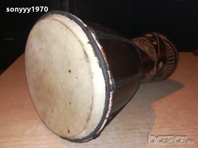 масивна тарамбука-дърво с резба-29х16см-внос швеицария, снимка 9 - Ударни инструменти - 21073552