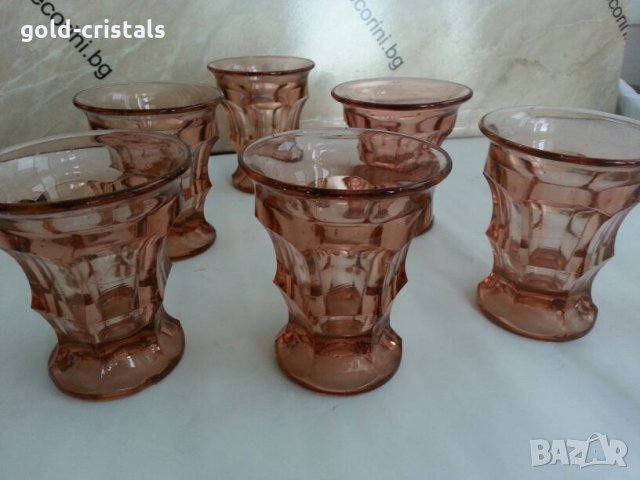 Стъклени чаши цветно стъкло , снимка 7 - Антикварни и старинни предмети - 26193994