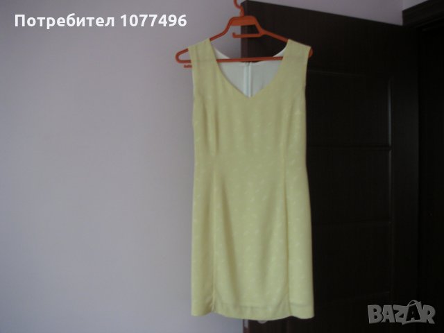 Ефирен дамски костюм – рокля и сако в бледо жълто Отличен Подарък!, снимка 6 - Комплекти - 25451244