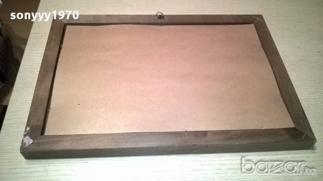Картина-46/32см-дървена рамка с пластика-мед-внос швеицария, снимка 10 - Антикварни и старинни предмети - 15128449