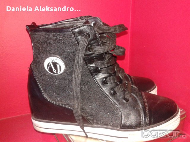 ARMANI-летни кецове от кожа и дантела, снимка 3 - Кецове - 14999710