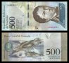 ВЕНЕЦУЕЛА 500 Боливар VENEZUELA 500 Bolivares P-NEW 2016 UNC