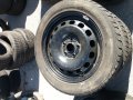 4бр зимни гуми с стоманени джанти за сеат, шкода, фолксваген 16", снимка 1