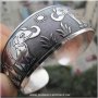 Широка гривна от тибетско сребро – разновидности, снимка 1