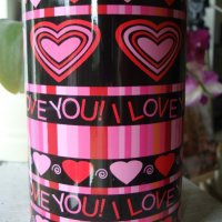 Розова цилиндрична касичка със сърца от метал, снимка 2 - Подаръци за рожден ден - 21003866