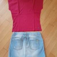 Детска дънкова пола Zara,къс панталон "7 for Mankind",блуза "7 for Mankind", суичър,14 г.момиче, снимка 5 - Детски комплекти - 25032738