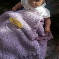 Бебешка пелена "С дъх на виолетки" - за новородени бебета, снимка 3 - Други - 23176809