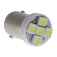 LED Диодна крушка BA9S 0.6W 32lm 1206 5SMD led със цокъл бяла	, снимка 2 - Аксесоари и консумативи - 18988889